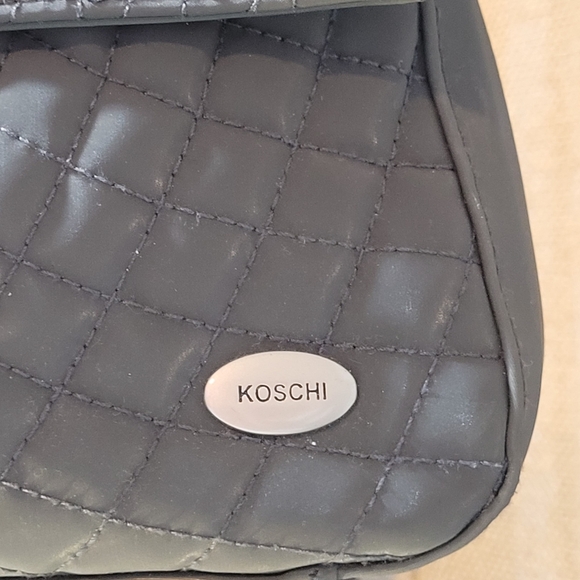KOSCGI Quilted Shoulder Soho Trendy Gray Bag in Black - Picture 2 of 10